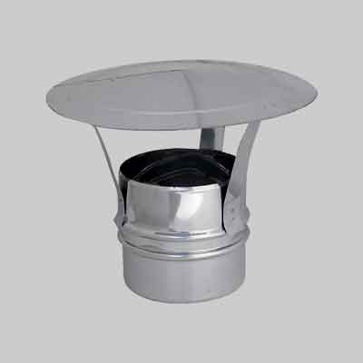 FUMAIOLO ZINCATO A CAPPELLO 'CINESE' TONDO Ø 80 mm