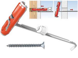 FISSAGGIO BASCULANTE IN NYLON DUOTEC S- - ø mm.10, vite mm.5x50 - 25 pezzi FISCHER