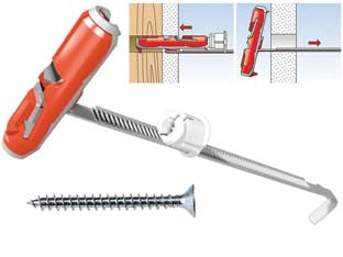 FISSAGGIO BASCULANTE IN NYLON DUOTEC S- - ø mm.10, vite mm.5x50 - 25 pezzi FISCHER