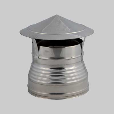 FUMAIOLO DOPPIA PARETE A CAPPELLO 'CINESE' Ø 180/230 mm