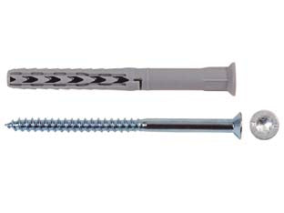 TASSELLO IN NYLON PROLUNGATO SXRL-WT IS- - ø mm  6x60 vite ø mm.4,5x65 TORX T20 - 50 pezzi FISCHER