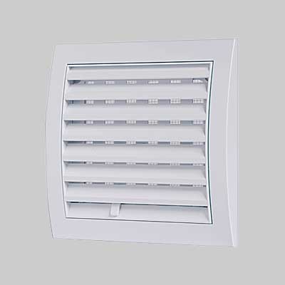 GRIGLIA DI AERAZIONE CON DOSATORE IMB. TONDO mm 190x190 - imb. Ø 150 mm