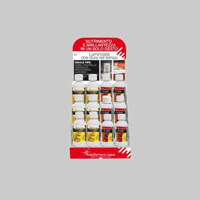 ESPOSITORE VUOTO PER OLIO ROSSO/PAGLIERINO 12 posti