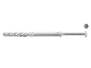 TASSELLO IN NYLON PROLUNG. VITE TB E INSERTO ANTIMANOMISSIONE T66/V AM- - ø mm.10x140 - 25 pezzi ELEMATIC