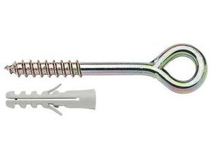 ANCORANTE PER PONTEGGI CON TASSELLO IN NYLON E OCCHIOLO ZINCATO PNT E- - ø mm.14x140 - 15 pezzi ELEMATIC