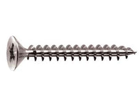 VITI PANEL-VIT TESTA SVASATA PIANA ACCIAIO CHROMITING- - ø mm.6x120 filetto mm.70 - 100 pezzi MUSTAD