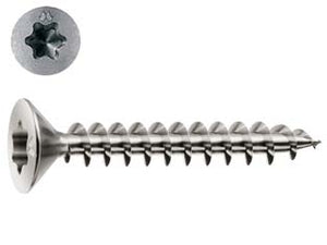 VITI PANEL-VIT TESTA SVASATA PIANA TORX ACCIAIO CHROMITING- - ø mm.4x20 - 500 pezzi MUSTAD