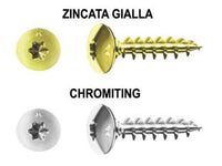 VITI PANEL-VIT TC TESTA FUNGO TORX CON COLLARE CHROMITING- - ø mm.7x80 ZINCATA GIALLA - 100 pezzi MUSTAD