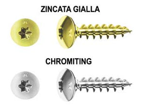 VITI PANEL-VIT TC TESTA FUNGO TORX CON COLLARE CHROMITING- - ø mm.7x160 - 100 pezzi MUSTAD