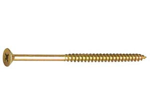 VITI TRUCIOLARE TSP CAVA PZ PARZ. FILETTATA IN ACCIAIO ZINCATO GIALLO- - ø mm.6x180 - 100 pezzi AMBROVIT