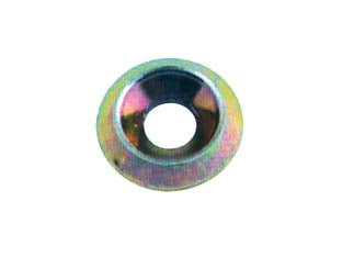 RONDELLE CONICHE ZINCATE GIALLE- - ø int.mm.11,4  - ø est.mm.32 per viti ø mm.10 - 50 pezzi