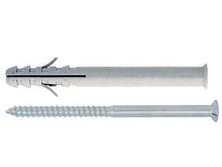 TASSELLO PROLUNGATO IN NYLON PER SERRAMENTI CON VITE ZINCATA BIANCA TUP- - ø mm.10x60 vite ø mm.7x70 spess. fiss. mm.10 - 50 pezzi FRIULSIDER