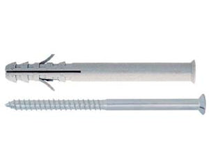 TASSELLO PROLUNGATO IN NYLON PER SERRAMENTI CON VITE ZINCATA BIANCA TUP- - ø mm.10x135 vite ø mm.7x145 spess. fiss. mm.85 - 50 pezzi FRIULSIDER