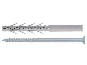 TASSELLO IN NYLON PROLUNGATO AD ELEVATA ESPANSIONE CON VITE TUP4- - ø mm.10x200 vite ømm.7x205 spes.fissaggio mm.130 - 50 pezzi FRIULSIDER