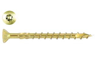 VITI PER TRUCIOLARE TESTA SVASATA TORX ACCIAIO ZINCATO GIALLO- - ø mm.5x30 - torx T25 - 200 pezzi AMBROVIT