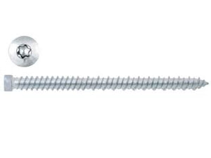 VITI PER CALCESTRUZZO TESTA CILINDRICA TORX ZINCATA BIANCA- - ø mm.7,5x182 - 100 pezzi AMBROVIT