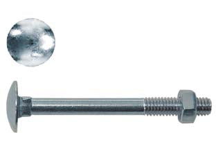 BULLONE ACCIAIO TESTA TONDA CON DADO- - ø mm.8x20 - 200 pezzi AMBROVIT