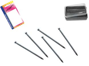 CHIODO ACCIAIO TESTA GRUPPINO IN BLISTER- - mm.25, in bl.80 pz. - 12 blister