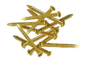 CHIODI TESTA BOMBATA ACCIAIO OTTONATO- - n° 11 lunghezza mm.16 - 1 kg