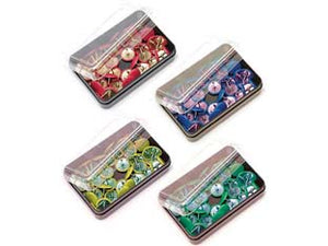 PUNTINE DA DISEGNO PLASTIFICATE- - colori assortiti - 15 scatola