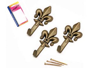 GANCI PER QUADRI GIGLIO BRONZO GRANDI IN BLISTER- - mm.47, in bl.3 pz. - 12 blister