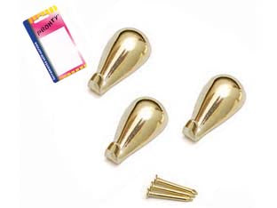 GANCI PER QUADRI A GOCCIA ORO IN BLISTER- - mm.27, in bl.3 pz. - 12 blister