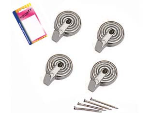 GANCI PER QUADRI POLO CROMO IN BLISTER- - mm.20, in bl.4 pz. -