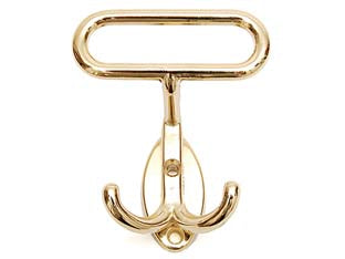 PORTABITI LEONZIO IN METALLO ORO- - cm.7x8h. interfori cm.2,5 - 10 pezzi