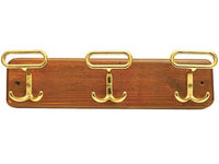 PORTABITI LEONZIO 3 POSTI NOCE/ORO- - cm.32x8,5h. - 2 pezzi