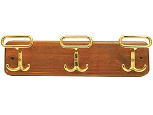 PORTABITI LEONZIO 3 POSTI NOCE/ORO- - cm.32x8,5h. - 2 pezzi