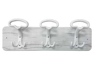 PORTABITI SHABBY CHIC 3 POSTI BIANCO- - cm.48x16,5h. - 2 pezzi