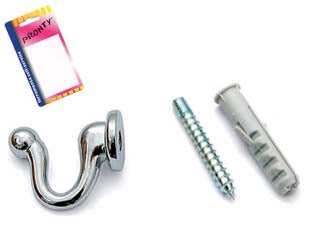 GANCI RACCOGLITENDA MEDI CROMO IN BLISTER- - mm.30, in bl.2 pz. - 6 blister