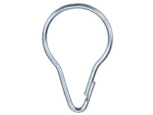 ANELLI A PRESSIONE PER TENDE IN ACCIAIO NICHELATO- - ø mm.26x48h. piccoli - 200 pezzi