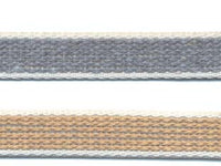 CINTINO COTONE AVANA E GRIGIO PER AVVOLGIBILI- - mt.50x mm.17h. in rotolo - 50 mt