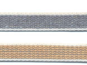 CINTINO COTONE AVANA E GRIGIO PER AVVOLGIBILI- - mt.50x mm.17h. in rotolo - 50 mt