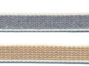 CINTINO COTONE AVANA E GRIGIO PER AVVOLGIBILI- - mt.50x mm.17h. in rotolo - 50 mt