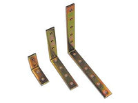 LASTRINA AD ANGOLO FORATA IN ACCIAIO TROPICALIZZATO- - mm.100x100x20 - 25 pezzi