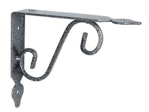 MENSOLE ORNAMENTALI BRACKETS EXTRA STRONG NERO/ARGENTO- - mm.230x25x175h. (9x7) - 10 pezzi