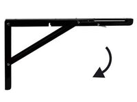 MENSOLE ROBUSTE PIEGHEVOLI NERE- - mm.400x270h. colore nero - 2 pezzi