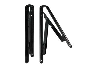 MENSOLE PIEGHEVOLI NERE- - mm.200x200 colore nero - 2 pezzi