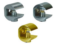 MENSOLE A MORSETTO FRESATA- - mm.23x23h. cromo lucido - 4 pezzi