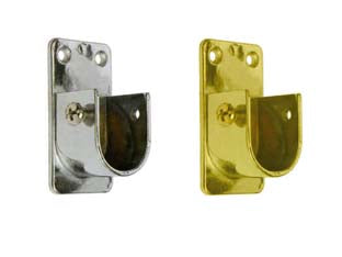 REGGITUBO LATERALE OVALE PER ARMADIO- - mm.15x30, cromato - 10 pezzi