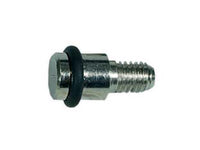 MENSOLINA REGGIPIANO TONDA FILETTATA CON GOMMINO- - ø mm.8 con filetto ø mm.5 MA in ottone nichelato - 100 pezzi