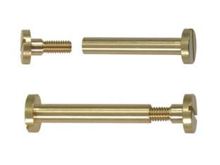 VITI A CANNOCCHIALE IN OTTONE- - ø mm.6x25h. - testa ø mm.12 - vite ø.mm.5x11 MA - 25 pezzi