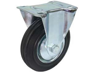 RUOTE INDUSTRIALI FISSE CON PIASTRA  ø mm.200 piastra mm.135x110    QUALITY