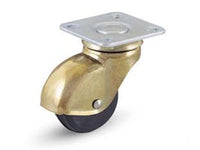 RUOTE A CUFFIA GIREVOLE IN GOMMA CON PIASTRA GIREVOLE 210- - ø mm.35x18 piastra mm.40x40 mm.50h. port. Kg.15 - 4 pezzi AVO