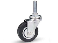 RUOTE A FORCELLA IN GOMMA CON PERNO 160B- - ø mm.40x18 perno ø mm.8x30 mm.56h. port. Kg.20 - 4 pezzi AVO