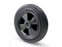 RUOTE INDUSTRIALI SEMPLICI FLANGIA TERMOPLASTICA IN GOMMA 112B  ø mm.100x30  foro ø mm.12 port. Kg.70    AVO