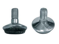 PIEDINO REGISTRABILE GIREVOLE ACCIAIO NICHELATO- - ø mm.10 MA larghezza base ø mm.32 - 25 pezzi