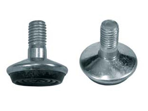 PIEDINO REGISTRABILE GIREVOLE ACCIAIO NICHELATO- - ø mm.10 MA larghezza base ø mm.32 - 25 pezzi